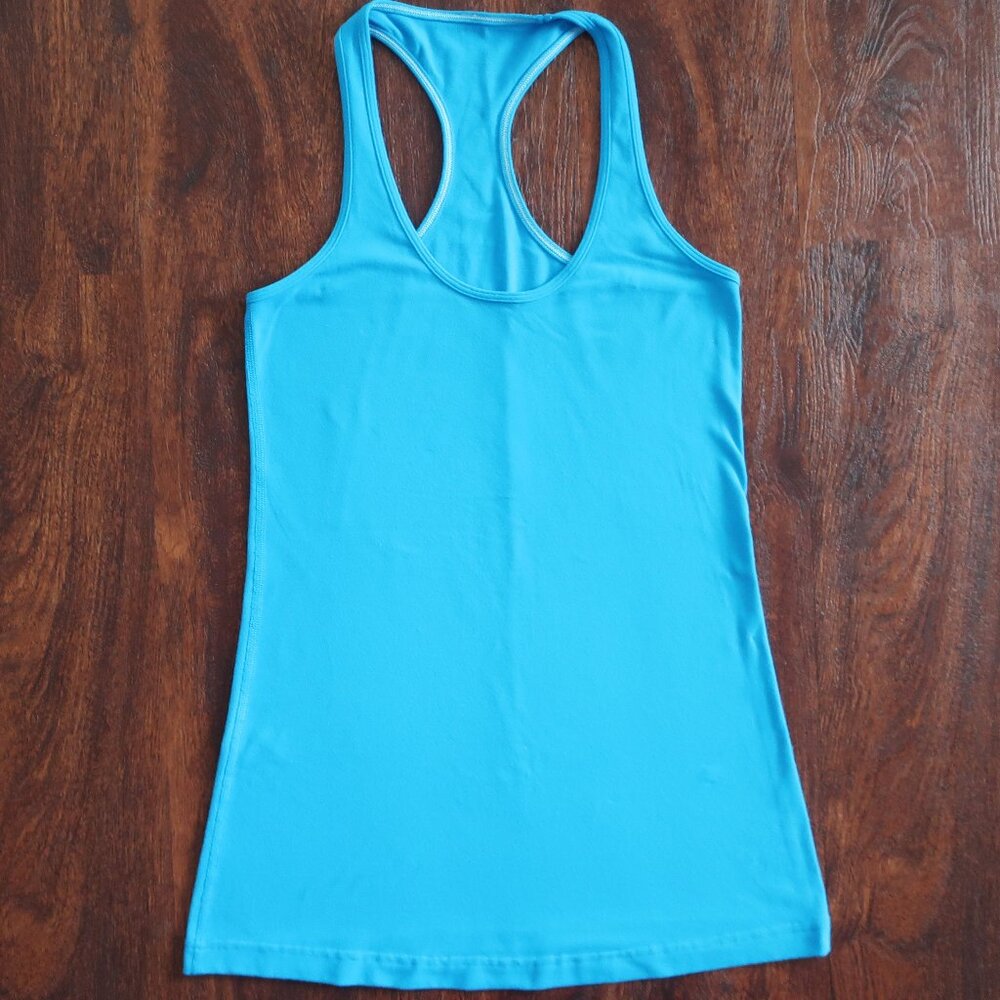 Lululemon Athletica Racerback Bright Blue Fitted Tank